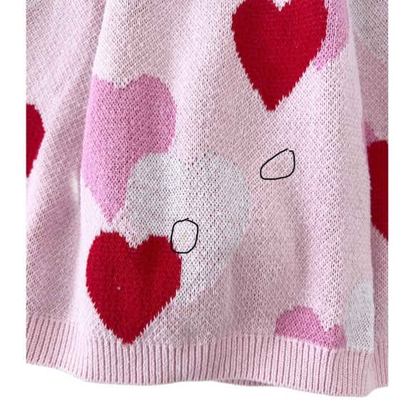 BEAUTIFUL Janie & Jack Kids Knit Pink Heart Sweater Dress | Girls 4T - Picture 7 of 8